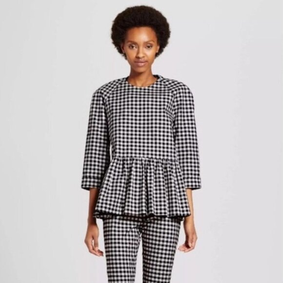 Victoria Beckham for Target check peplum top - Picture 14 of 14